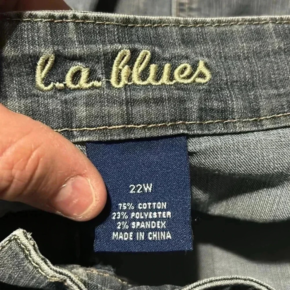 LA Blues Maxi Jean Skirt Long No Split Size 22W Great Condition side Pocket - Picture 7 of 8